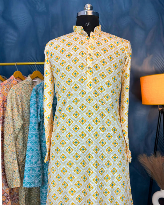 Heritage Lucknowi Printed Kurta